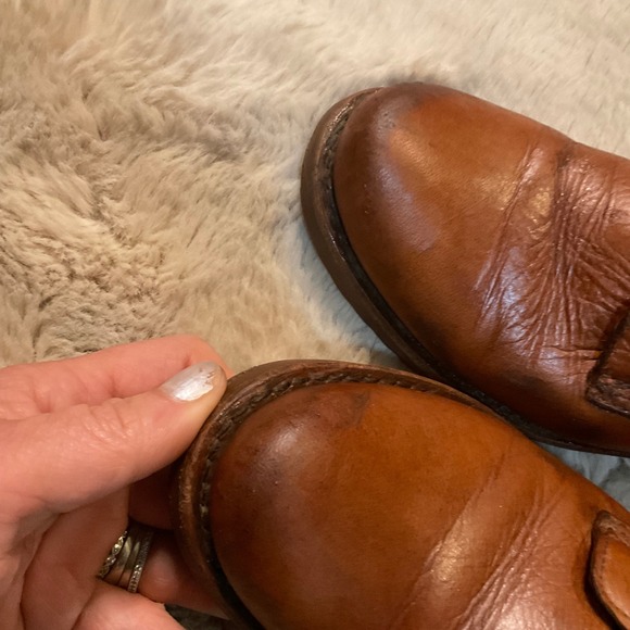 Brown Leather Frye Veronica Flex Lace-Up Boots - Picture 8 of 11